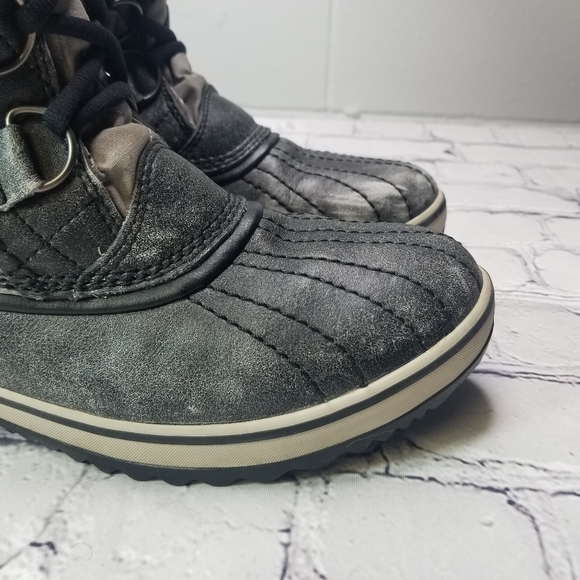 Sorel Tofini tall waterproof gray faux fur boots - Picture 5 of 15